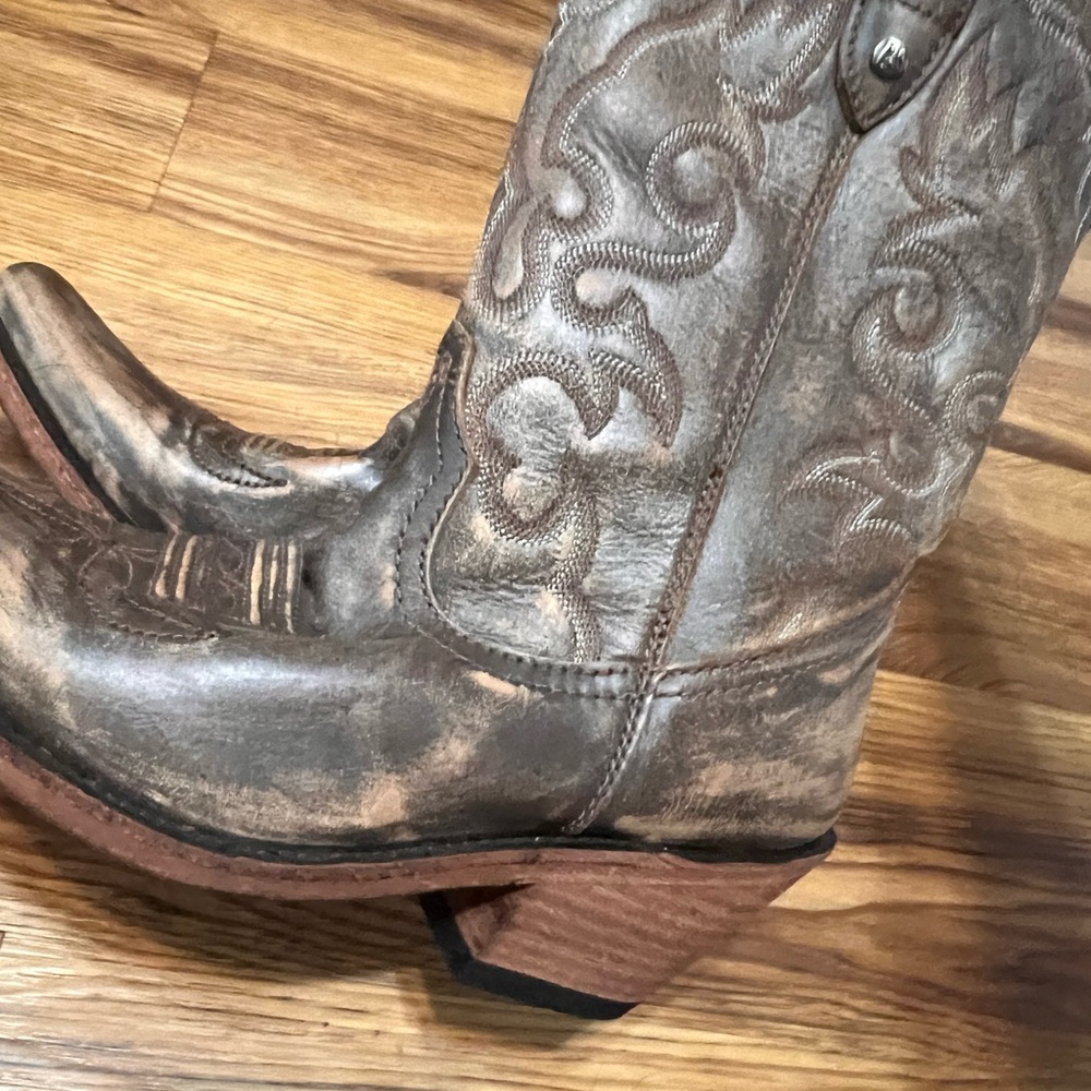 EUC Womens Liberty Black Ladies Boots 8.5 Leather Western Cowboy Canela Sienna - Picture 4 of 7